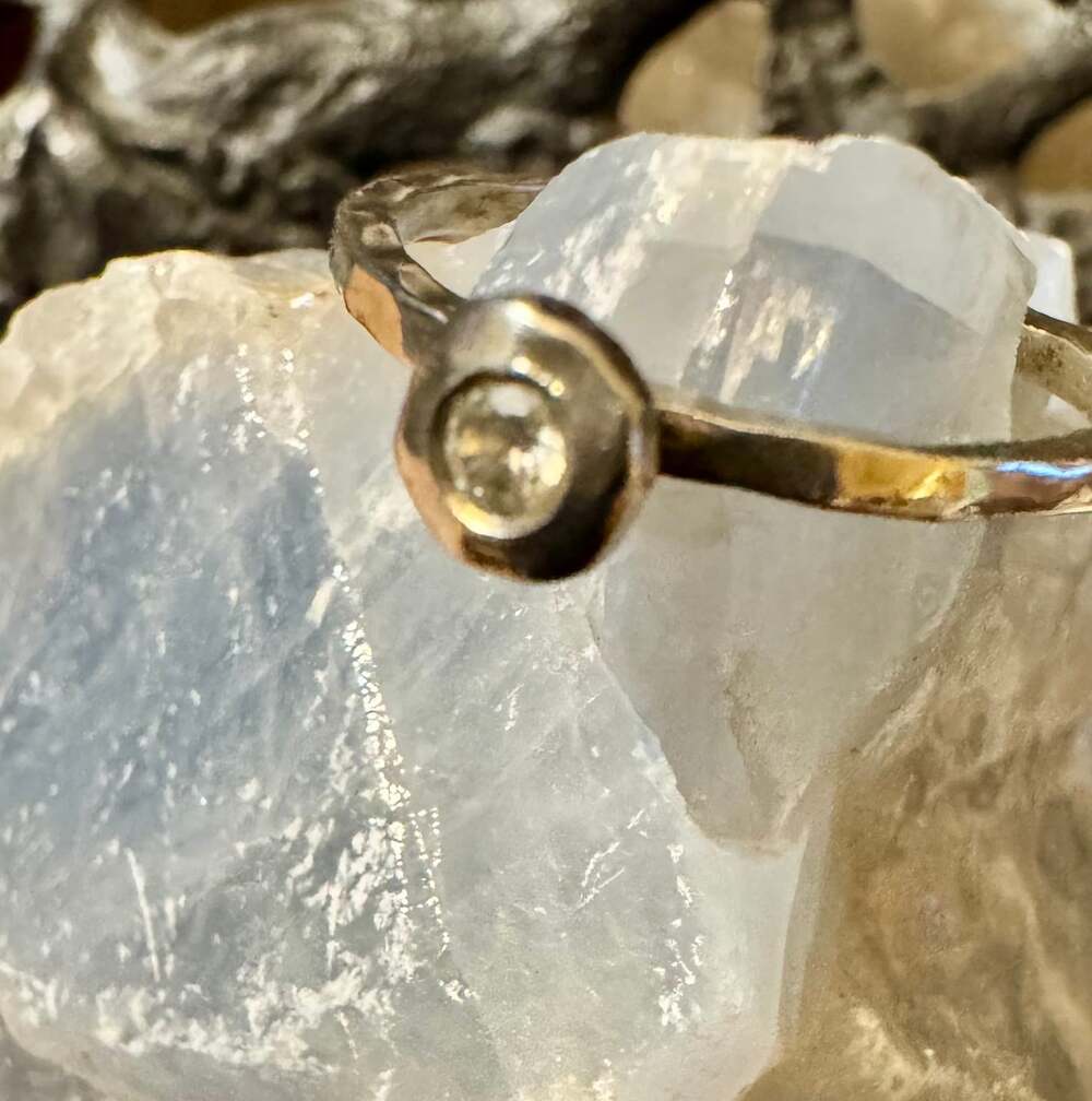 Silpada 'Enshrine' Sterling Silver Yellow Crystal Ring